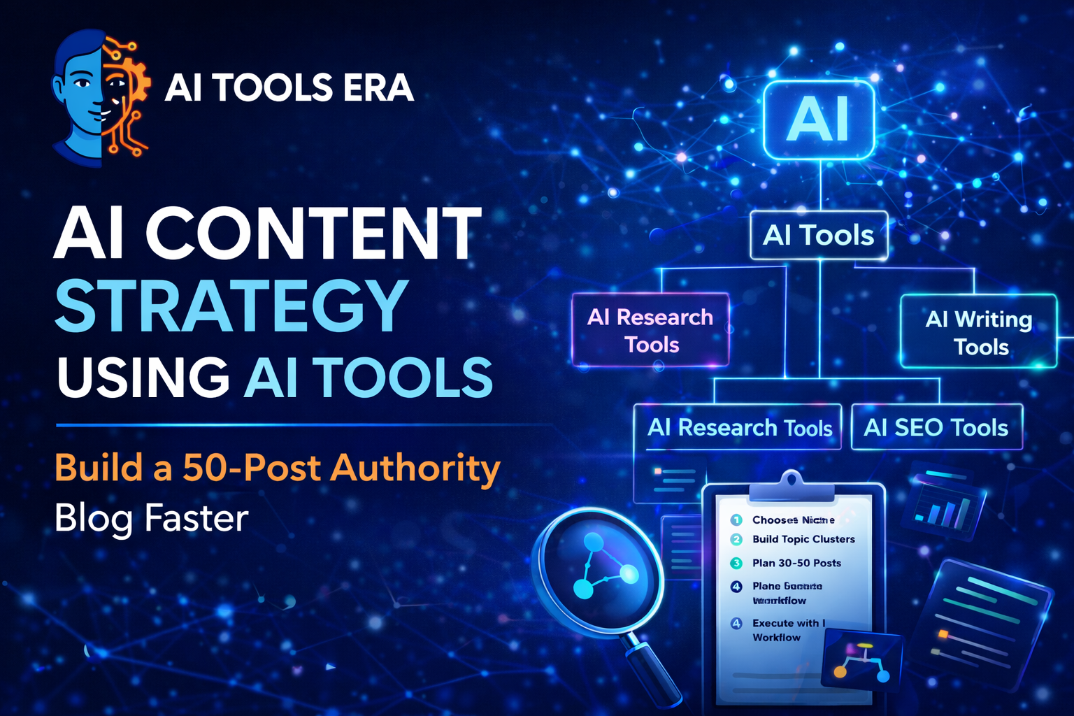 AI Content Strategy Using AI Tools: Build a 50-Post Authority Blog Faster