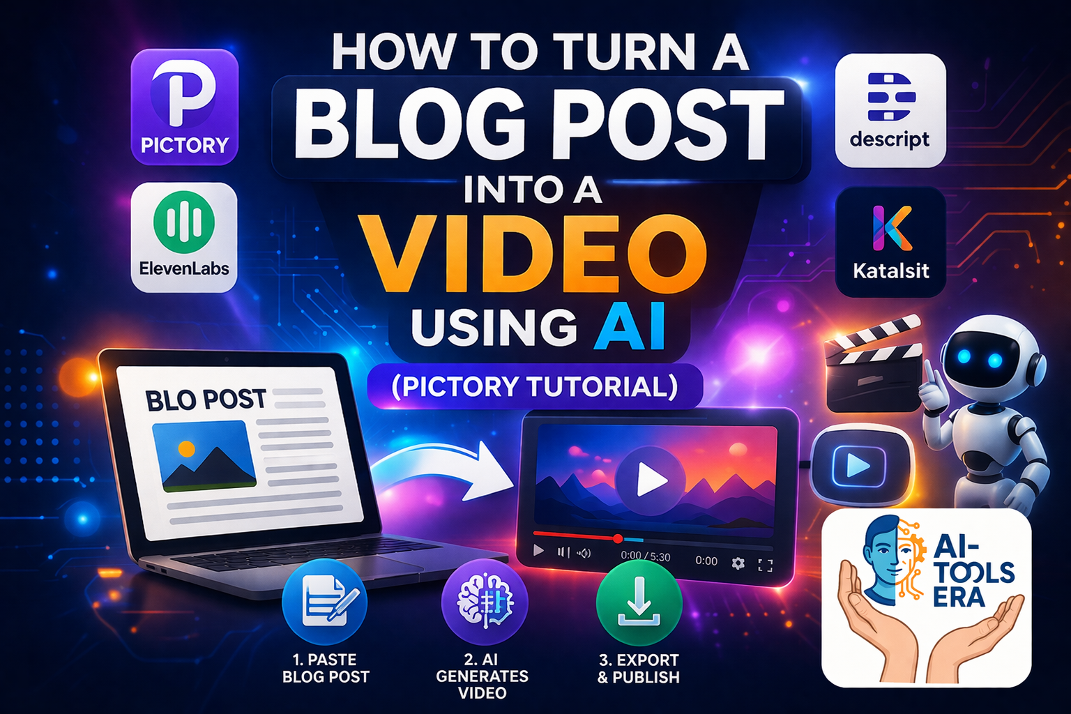 How to Turn a Blog Post into a Video Using AI (Pictory Tutorial)
